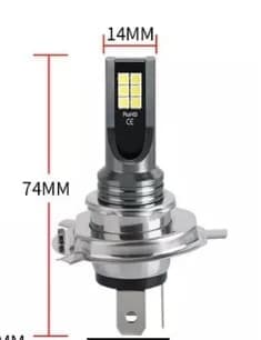 2-pakning H4 LED Bilfrontlykter - 110W/1200LM/IP68 Vanntett (Hvitt Lys)