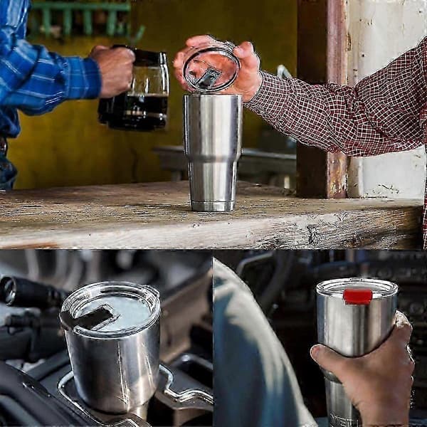 3-pack 30 oz dricklock läckagesäkra stänksäkra lock för dricksglas och muggar
