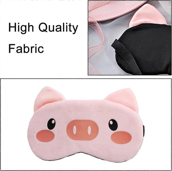 Söt Gris Sov-Ögonmask Cartoon Pig Multifunktionell Ögonmask Elastisk Skuggning Sov-Ögonöverdrag för Kontor, Resa