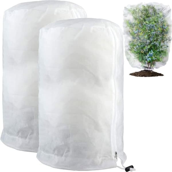 Stort vinterdækken til planter 200 x 140 cm Hvid