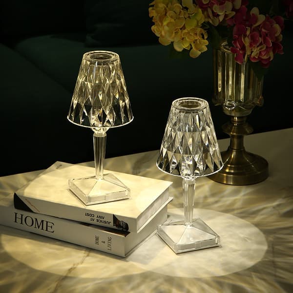 Krystall Diamant Bordlampe USB Oppladbar-FS-