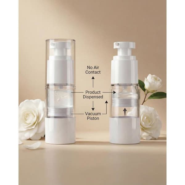 3 st luftfria påfyllningsbara kosmetiska pumpflaskor, för parfym, lotion, schampo, handbagage (50 ml)