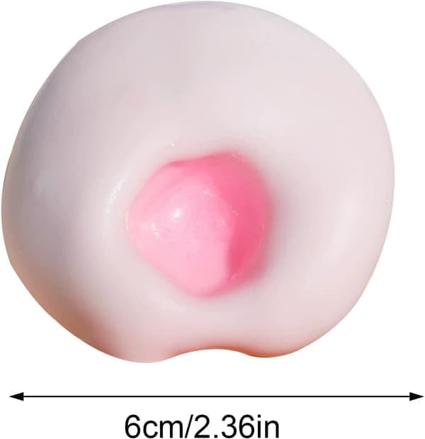 Sensorisk Stressbold – 6 cm drueformet squishy til børn og voksne – Pink