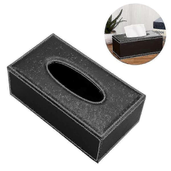 Kleenexboxhållare i läder med magnetisk botten, vävnadsboxskydd