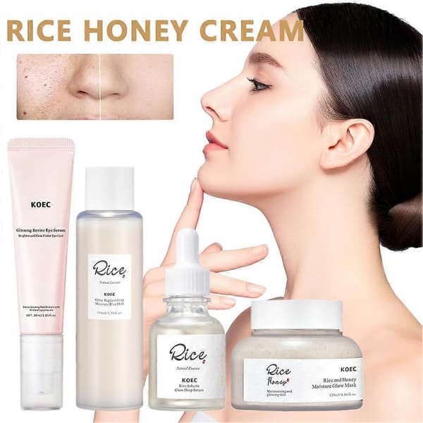 KOEC Beauty Ris Honning Ansigtsplejesæt Koreansk Mærke Ansigtspleje