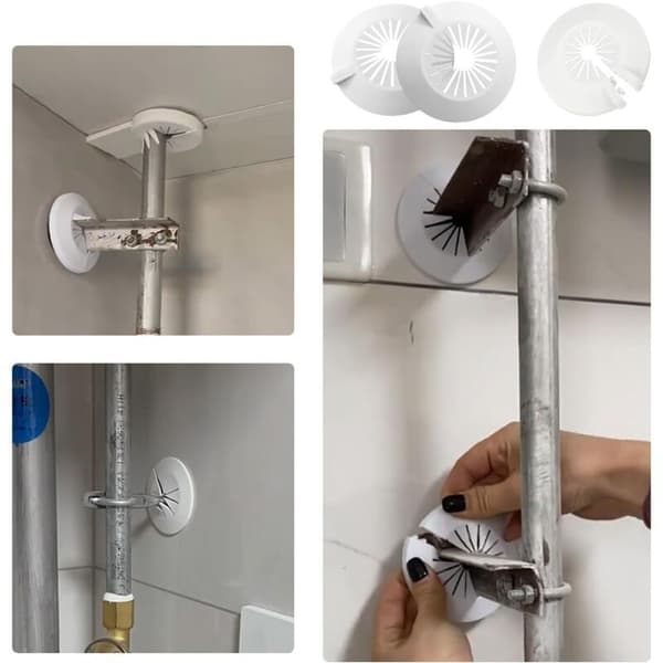 30 radiatorrosetter, kompatible med radiatorrør fra 14 til 29 mm, justerbare rosetter til vægmonterede radiatorrør, hvid