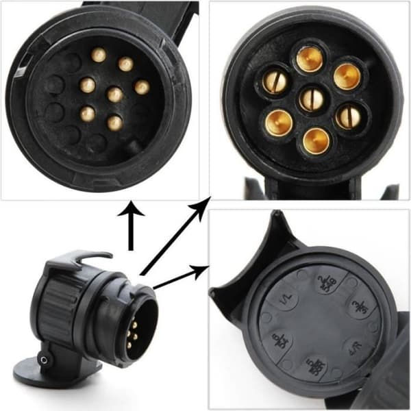 13-pin til 7-pin pluggadapter for campingvognhenger