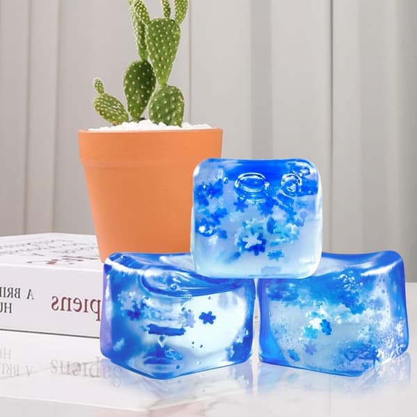 Fidget Toy Nice Cube 1-pack, Squishy Ice Cube Stressboll Mjuk Klämleksak, Anti-Stress Sensorisk Leksak, Present för Barn & Vuxna, Stresslindring 1 st 1pcs