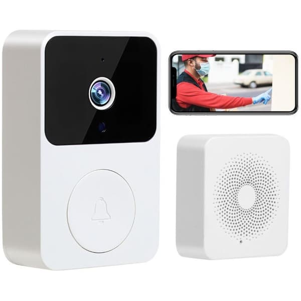 Smart WiFi Video Dørklokke - Elektronisk Katteøye - Nattsyn - Mobil Intercom - Fjernovervåking - Komplett Hjemmesikkerhet