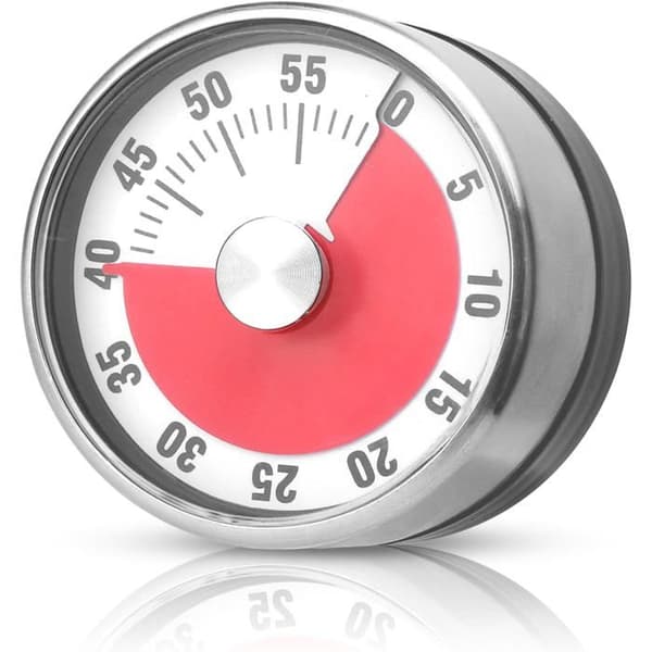 Visuel Timer Mekanisk 60 Minutters Nedtælling Køkken med Magnetisk Fod til Børn