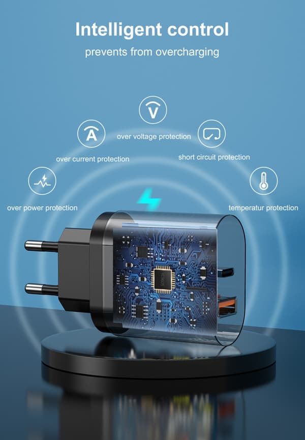 Ny PD12W mobiltelefonlader 5V2.4A ladehode type-c P