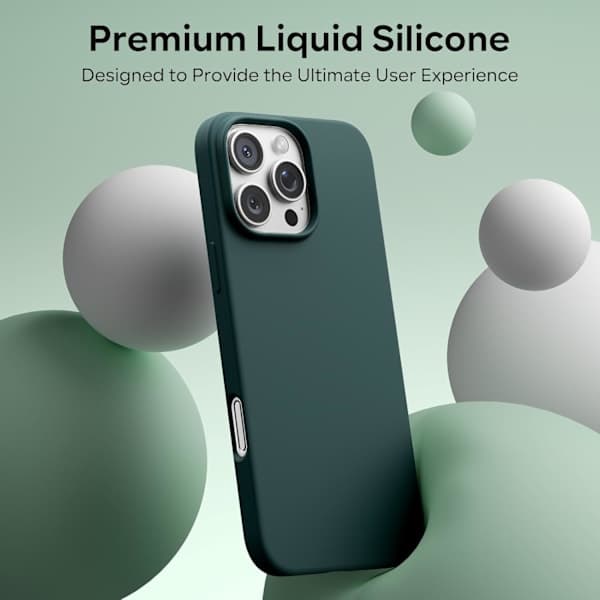 Flytende silikondeksel til iPhone 17 Pro Max, støtsikkert mykt telefondeksel, full beskyttelse, lys grå lys grå iPhone 17 Pro Max Light grey iPhone 17 Pro Max