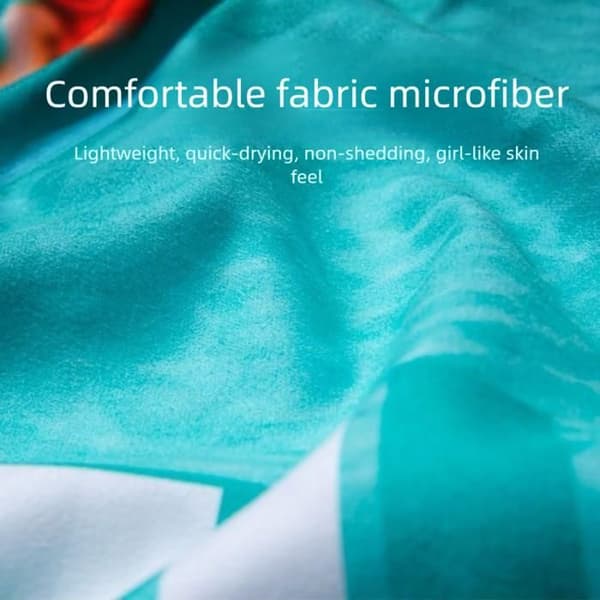 TIGER-mønstret mikrofiber badehåndklædesæt (badehåndklæde + ansigtshåndklæde)