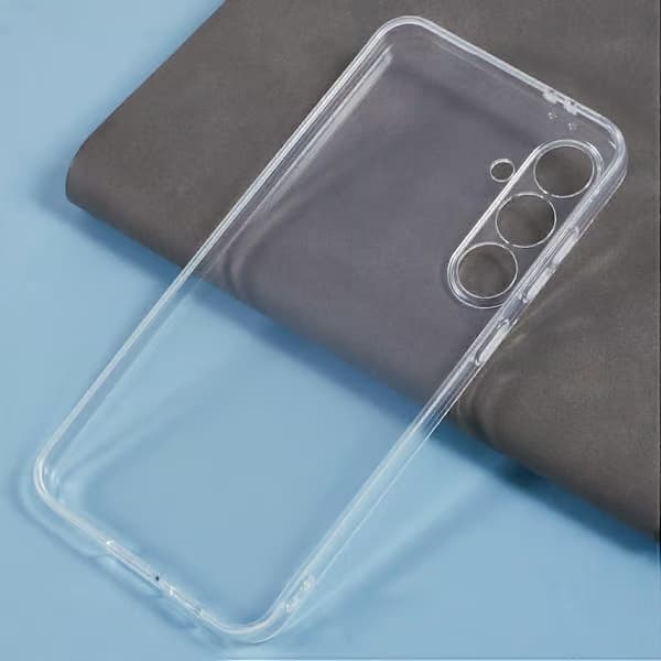 Mobilskal för Samsung Galaxy S24 FE, 2,0 mm transparent TPU-skyddsfodral utan vattenmärken