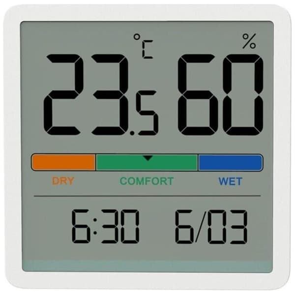 Innendørs hygrometer og termometer, digitalt skrivebordstermometer