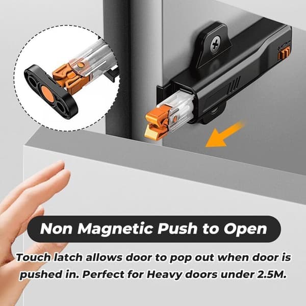 Push-to-open dørstopper, Push-to-open dørstopper, Push-to-open dørstopper, Push-to-open dørstopper til skabslåger, skuffer, møbler