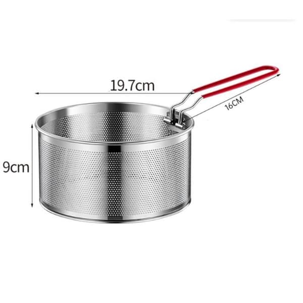 Individuell multifunksjonell kokekurv - frityrkurv - rustfritt stål - tåler oppvaskmaskin - 20 cm