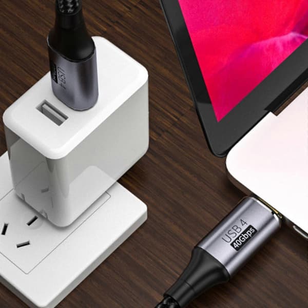 USB-C till USB-C laddningsdatakabel Typ-C PD 100W laddare 40G/bps datalinje