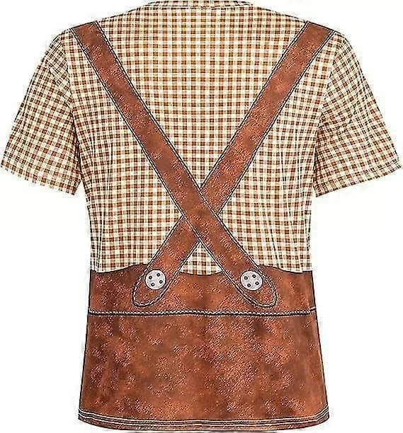 Oktoberfest kortärmad bayersk T-shirt kostym för män GUL M