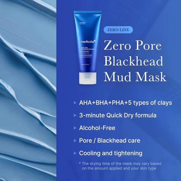 Zero Pore Blackhead Mud Mask – Hudkjølende Porestramming med AHA BHA PHA – Koreansk 3-minutters