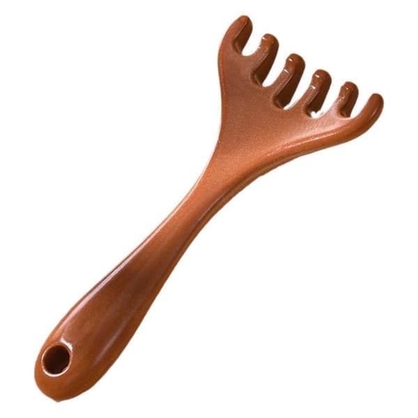 Massagekam, grov sandeltræskam, hovedmassageterapi, blodcirkulation, stressreduktion, 2 stk.