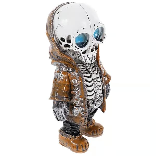 Bardekoration Skelettstaty Halloweenfest Hård Orange Prydnad 1-pack
