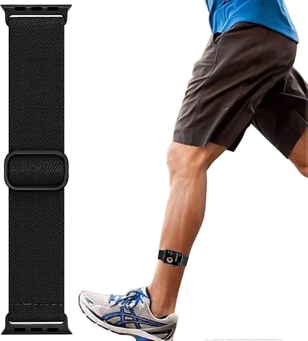 2025 Seneste Model Elastisk Ankel-/Armbånd Kompatibelt med Apple Watch 49mm 46mm