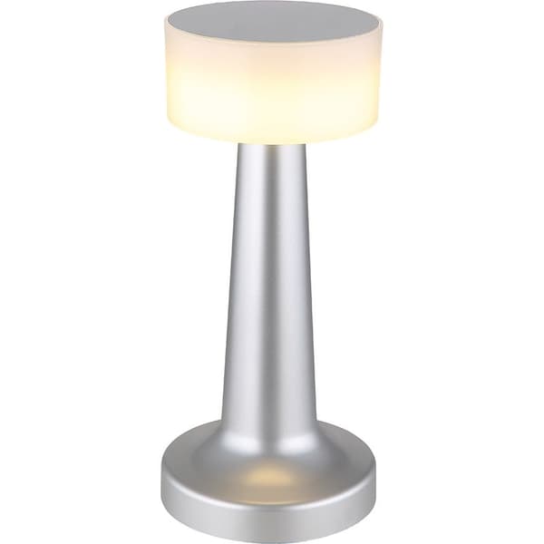 Bordlampe – Berøringsdæmper sengelampe, mat nikkel, USB genopladelig – 55lm