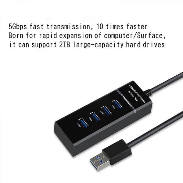 USB3.0 4-ports HUB hub computer USB multi-interface splitter USB splitter en til fire udvidelse høj hastighed