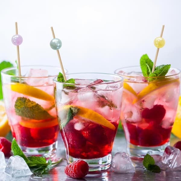 Cocktailpinner – 100 dekorative bambusspyd med perler til forretter og drinker – Festlig