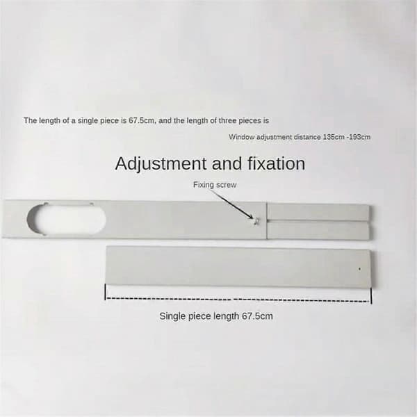 3 STK Justerbar Vindueskitplade til Airconditiondele - 67,5 CM--