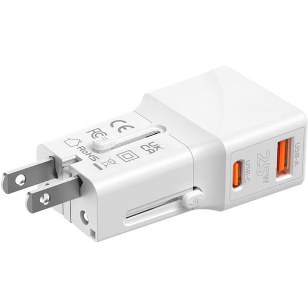 Mobile Origin Reiseadapter 25W EU/US/UK/AU Hvit