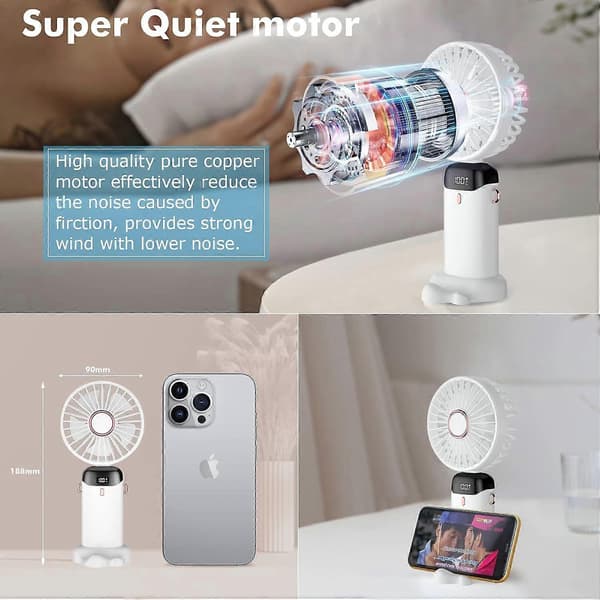 bærbar ventilator, bærbar miniventilator, genopladelig
