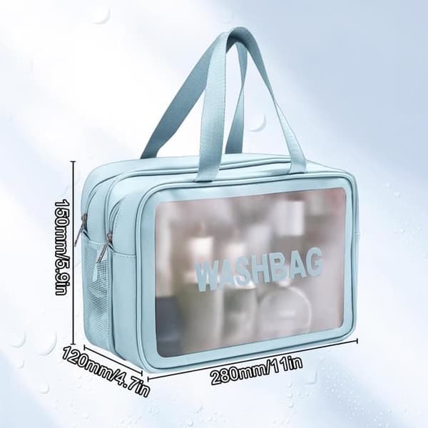 Necessär - Noname - Transparent - Vattentät - Bärbar - 28x12x15 cm