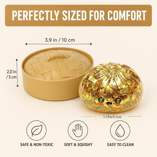 Glitter Dumpling Squishy – 2026 mysterieboks farverige stressbolde til angstlindring – Skrivebordslegetøj