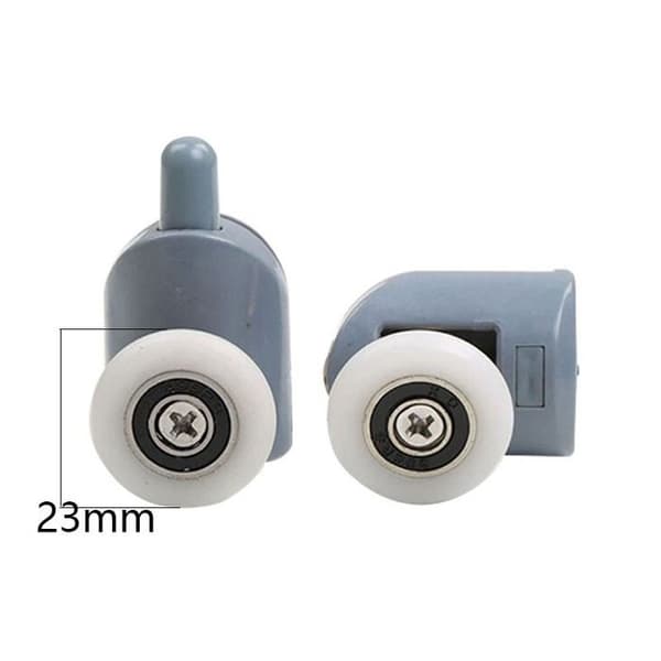 Bruseruller - Skydedørsruller 23 mm - 8 stk (4 top, 4 bund)