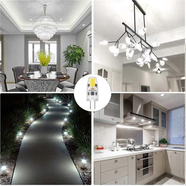 G4 LED-lampa – 10-pack dimbar kallvit 2W motsvarande 20W halogen – AC/DC 12V-24V