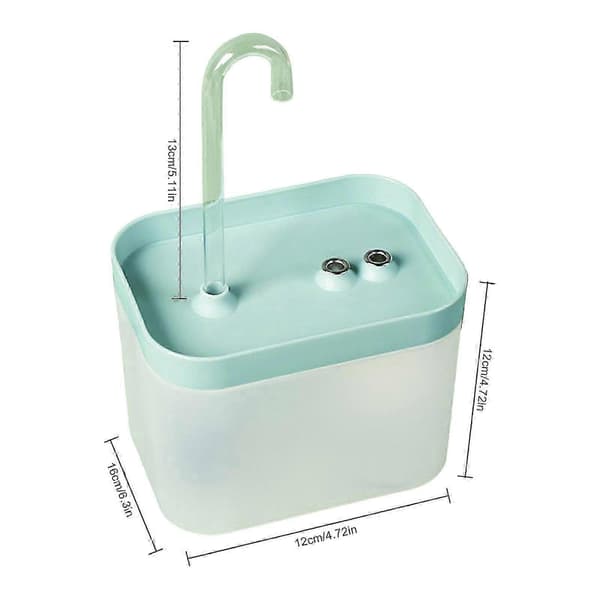 Justerbar kattvattenfontän, miljövänlig & tyst, 1,5L kapacitet, USB-driven