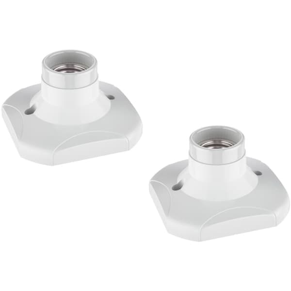 2-delt loftlampe/lampefod, porcelæn, hvid, 1x E27 maks. 60W