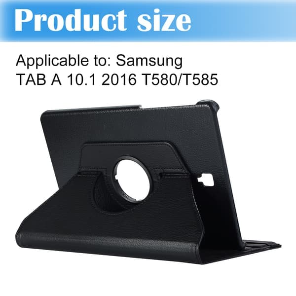 Läderfodral för Samsung Galaxy Tab A 10.1 (2016) - Svart Svart