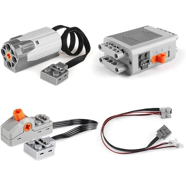 4-pak Tekniske Power Function Motorblok Dele Sæt 1 Mellem Motor, 1 Batteriboks, 1 Lyskabel, 1