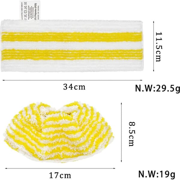 Karcher EasyFix Klude – 4-pak vaskbar mikrofibererstatning til SC2, SC3, SC4 & SC5 dampmopper – Armygrøn
