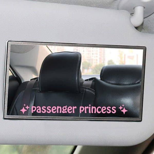 st Passenger Princess Dekaler Bokstav Bil Backspegel Vit White