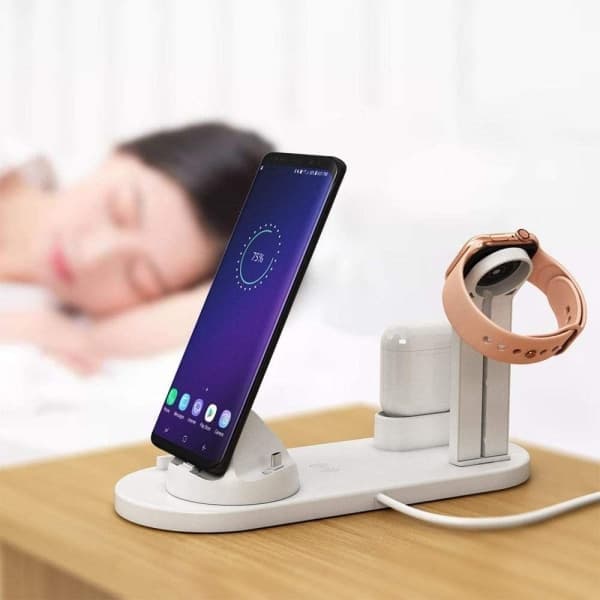 Apple Multi-enheds opladningsstation, selvjusterende oplader, hvid