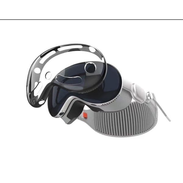 TPU beskyttelsesdeksel kompatibelt med Apple Vision Pro, rosa VR-tilbehør