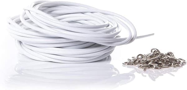 meter gardinwire med 8 par kroker og maljer, Multi-Pur