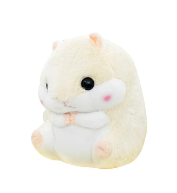Søde plys hamster tøjdyr med tæppe beige beige Kun hamster beige Hamster Only