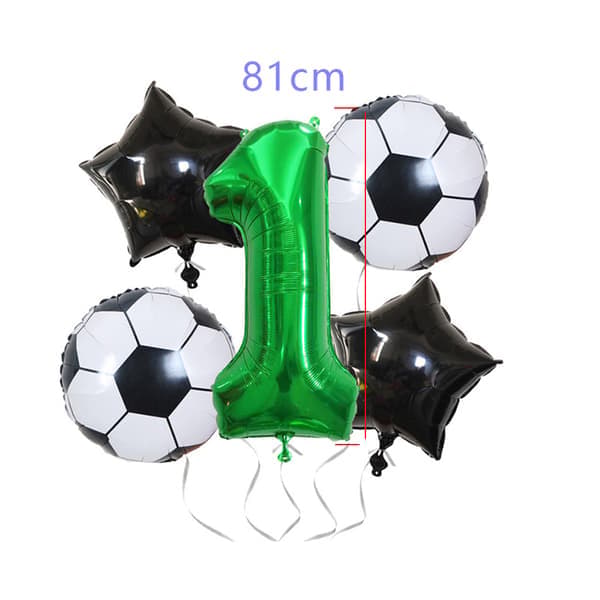 Fodbold Aluminiumsfolieballon - Nummer 1