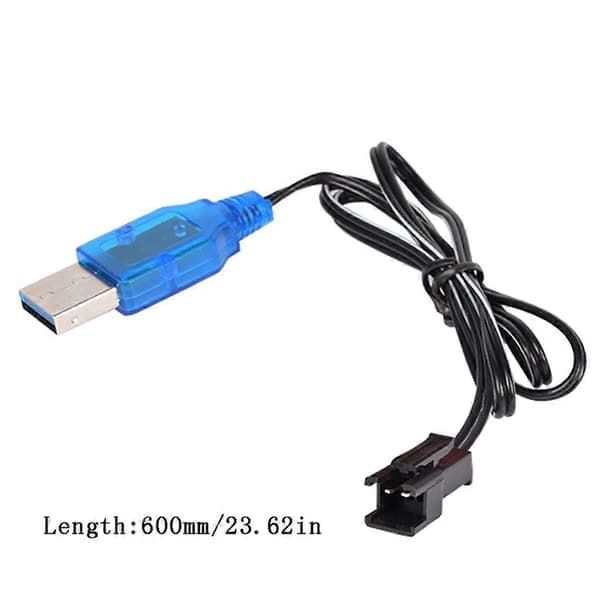 3.7V Batteri USB Oplader SM til RC Helikopter Quadcopter Legetøjsbil Model Lastbil Oplader Reservedele til Elektrisk Legetøj Blå