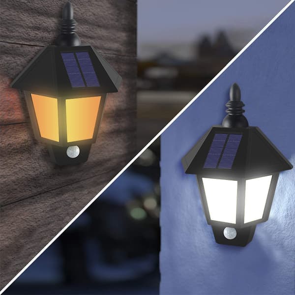 Solarvägglampa med rörelsesensor